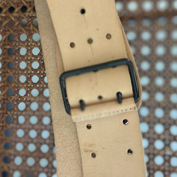 Burberry Tan Wide Leather Belt - Picture 1 of 8